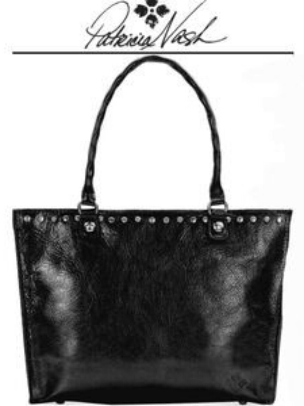 Patricia Nash Zancona Black 100% Genuine Leather Tote